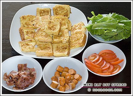 Mini BLT Sandwiches on French Toast Mini BLT DIY Spread