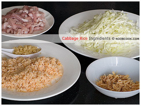 Cabbage Rice Ingredients